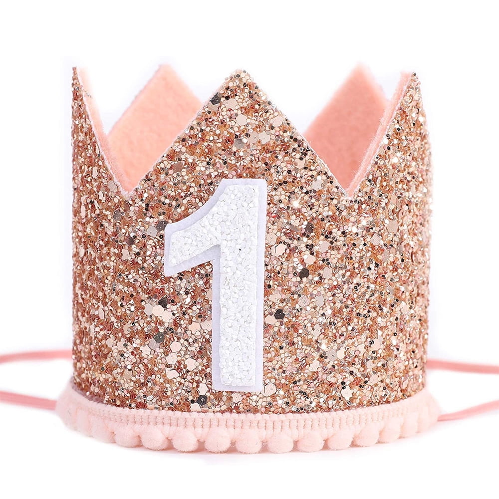 Glitter Crown for 1st Birthday, First Birthday Crown, Girl Boy Gift ...