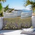 thumbnail image 5 of Waterproof Throw Pillow Covers Set of 2, 26x26 Inch Spring Floral Decorative Pillowcases Outdoor Pillow Slip Cushion Covers Set for Couch Tent Modern Oil Painting Botanical Farmhouse, 5 of 7