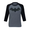 thumbnail image 1 of Batman tsbatdistsymragXXL Batman Hush Distressed Symbol Baseball T-Shirt - 2XL, 1 of 4
