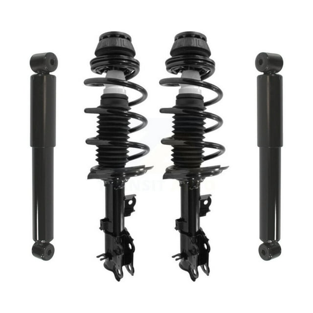 Transit Auto Front Rear Complete Suspension Shocks Strut and Coil Spring Mount Assemblies Kit for Car 2012-2017 Kia Rio - Left Right Side (Driver Passenger) K78M-100165