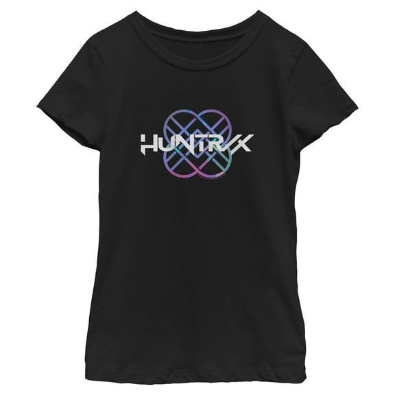 Girls KPop Demon Hunters Huntrix Holographic Logo T Shirt