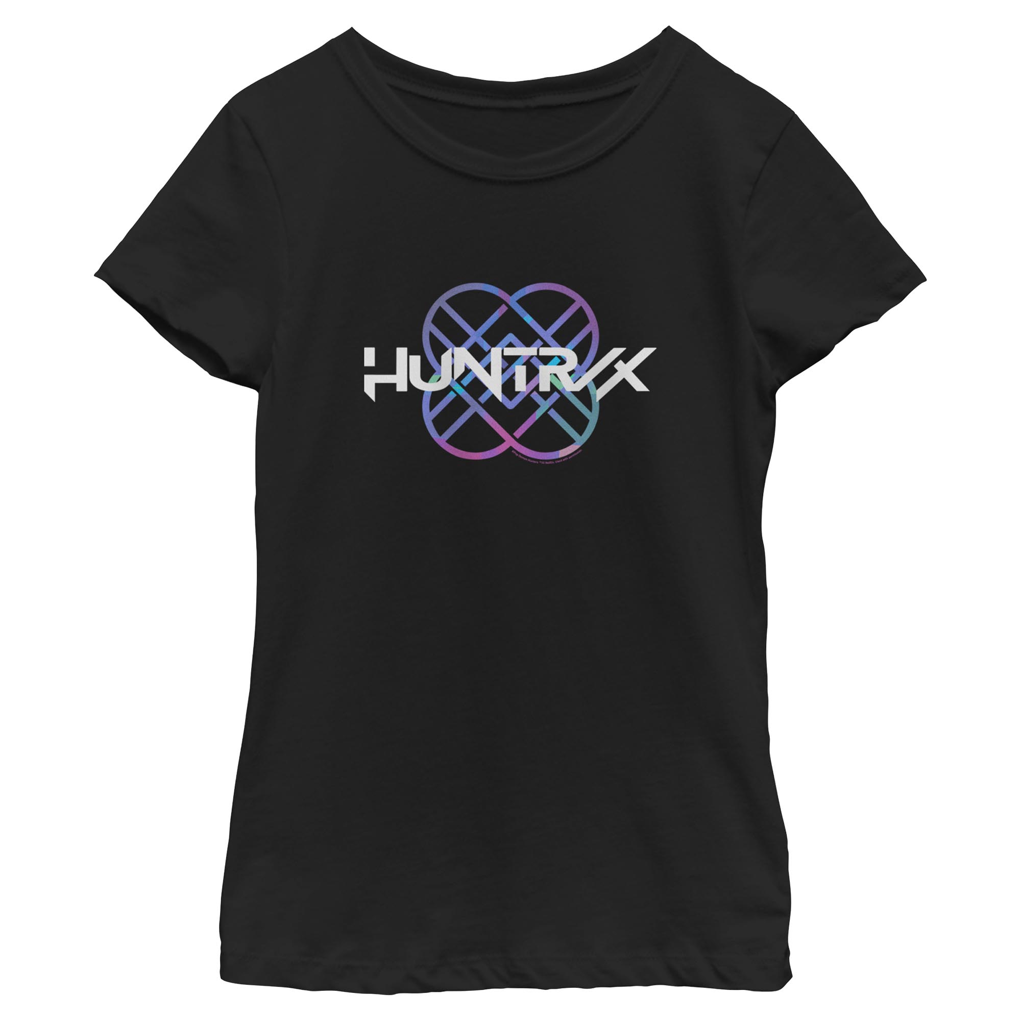 T-shirt Femme K-Pop Demon Hunters - Coton Ringspun, Manches Courtes, Col Rond, Motif Pastel Logo