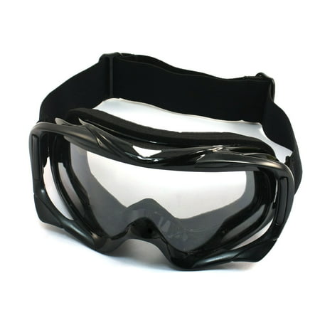 Unique Bargains Cycling Winter Eye Wearing Clear Lens Protected Glasses Ski Goggles