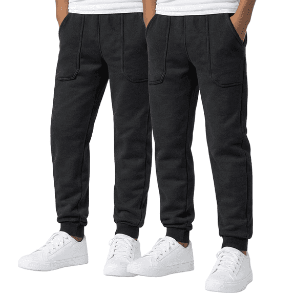 Southpole Boys Sweatpants - Soft Fleece Athletic Joggers for Boys with Drawstring Waistband 2 Pack