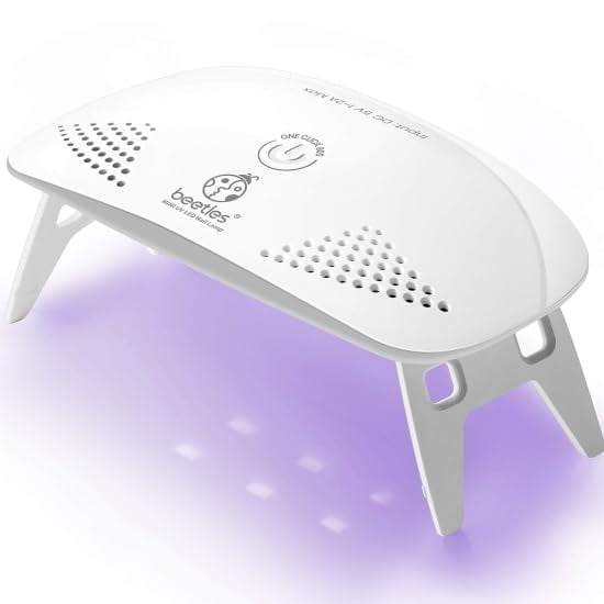 Beetles Luz ultravioleta para uñas Mini lámpara de uñas Poly Gel de uñas Lámpara de curado Gel de uñas Lámpara de uñas LED UV portátil Luz de uñas para gel Top Coat Gel Esmalte de uñas Herramienta de