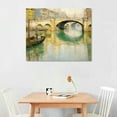 thumbnail image 2 of GOSMITH  | Florence Italy Bridge Art, Vintage River Landscape Print - Mediterranean Wall Art, Shabby Chic Architectural Decor, Impressionist City Art, 2 of 4