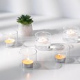 thumbnail image 1 of Portavelas de Luz de Té Transparentes: Set de 12 Portavelas de Vidrio - Pequeños Portavelas Flotantes para Decoración de Boda, Cumpleaños y Fiestas (5.7X 5cm), 1 of 17