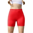 thumbnail image 2 of HAOTAGS Biker Shorts for Teen Girls(5-14), Casual Cotton Leggings Soft And Comfortable Yoga Shorts Red 13 Years, 2 of 9