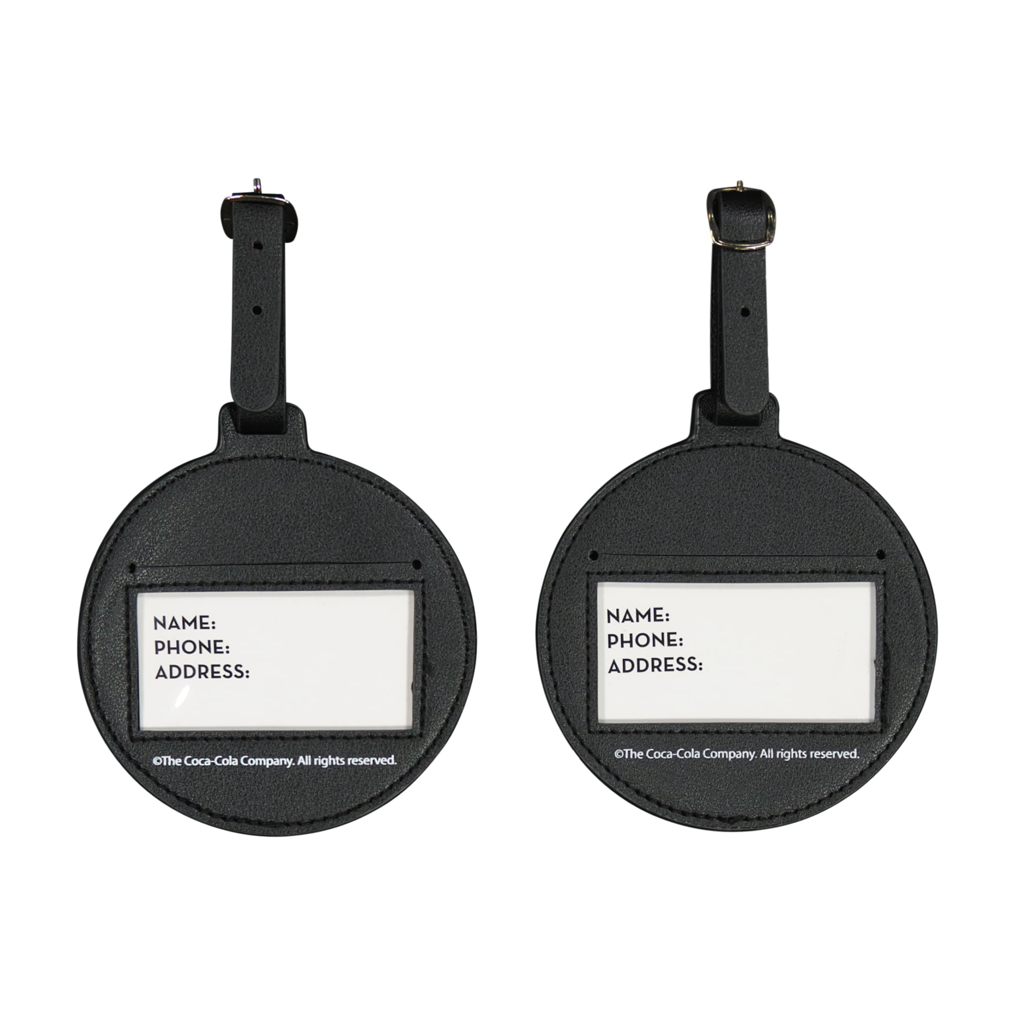 Coca Cola 2-Piece Suitcase ID Tag Set with Adjustable Straps, Coke, Multi, One Size