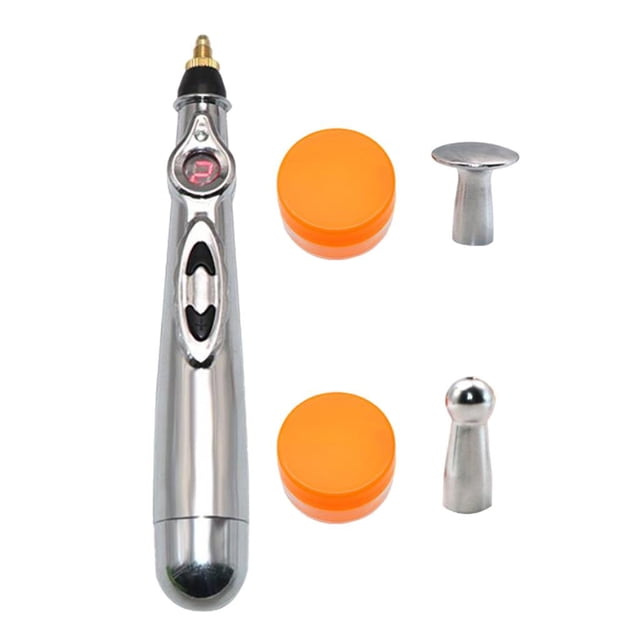 Bolígrafo de energía de acupuntura con cabezal de ador de cuerpo de energía eléctrico Bolígrafo con 3 cabezas Jinwen Pluma de acupuntura electrónica