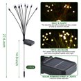 thumbnail image 2 of Unique Bargains Solar Garden Lights  10 LED Lamp Solar Swaying Firefly Light, Sway by Wind, Waterproof Solar Outdoor Lights (2PCS), 2 of 7
