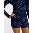 thumbnail image 4 of No Boundaries Giftable Henley Sleep Top and Shorts with Socks Set, 3-Piece, Women's XXS-3X, 4 of 5