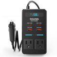 thumbnail image 1 of 300W Car Power Inverter - Dual DC to AC Plug Adapter Outlets, 65W USB-C Fast Charging, 24W USB-C & 3.0 USB-A Ports, Portable Car Charger with Switch Control Converter for Laptops, Phon, 1 of 7