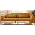 thumbnail image 3 of FX-P18-RG2(SOFA) Luxury Emerald Green Velvet Sofa with Gold Accents - Modern 3-Seat Couch with Plush Cushions, Perfect for Living Room and Office Decor, 3 of 12