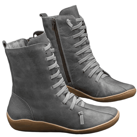 

Women Leather Ankle Shoes Vintage Casual Shoes Brand Design Retro Handmade Boot