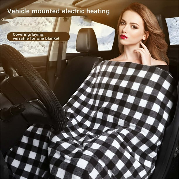 Must Have 1.5mx1.1m Heated Car Blanket 12Volt Electric Blanket For Car Truck SUV Or RV Portable Heated Throw Camping Rwvbm D 100 Polyester Walmart