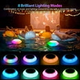 thumbnail image 5 of Portable Bluetooth Pool Speaker Hot Tub Speaker with Colorful Lights IPX7 Waterproof Floating Speaker Surround Stereo Sound Hands-Free Wireless Speakers for Shower Spa, 5 of 9