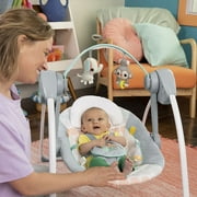 Bright Starts Whimsical Wild Portable Compact Baby Swing with Taggies، Unisex، Newborn and up