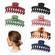 thumbnail image 1 of 6 pinzas de pelo grandes de 4,3 pulgadas, pinza de mandíbula antideslizante de plástico PS para cabello grueso y una variedad de peinados, firme y perfecta, pinza de plátano, gran regalo para mujeres, 1 of 1