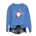 thumbnail image 6 of Christmas Sweatshirt Women Christmas Tree Cake Graphic Sweater Shirts Xmas Holiday Pullover Cute Long Sleeve Tops Blue XL, 6 of 6