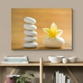 thumbnail image 2 of wall26 - Canvas Prints Wall Art - Zen Stones with Blooming White Plumeria | Modern Wall Decor/Home Decoration Stretched Gallery Canvas Wrap Giclee Print. Ready to Hang - 32" x 48", 2 of 5