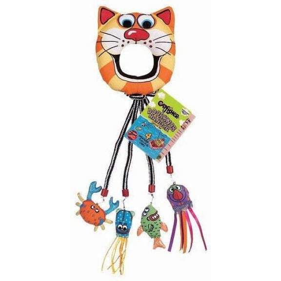 Fat Cat Catfisher Doorknob Hanger with 4 Dee-Lux Kitty Lures, Assorted