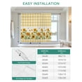 thumbnail image 6 of Sunflower Tie Up Curtains for Windows 45 Inch Length Balloon Curtains Kitchen Adjustable Balloon Window Shade Retro Buffalo Plaid Yelloe Beige Country Bee Tie Up Bathroom Curtain Window 52"x45", 6 of 6
