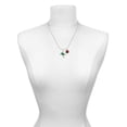 thumbnail image 3 of Delight Jewelry Silvertone Green Frog with Crystals Red Lucky Ladybug Necklace and Dangle Earrings Set, 3 of 6