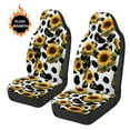 thumbnail image 3 of Uorisanigo Car Seat Covers for Front Seats – Premium Sunflower Cow Print Auto Seat Cover, 2 PCS Interior Accessories Covers for Car Truck Van SUV Seats Protection, 3 of 7
