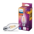 thumbnail image 1 of Bombilla LED Philips, transparente, regulable, 5,5 W (60 W), 500 lm, E26, 1 of 2