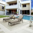 thumbnail image 5 of Patio Festival Thermal Transfer Metal 3-Piece Outdoor Chaise Lounger Set in Gray, 5 of 7