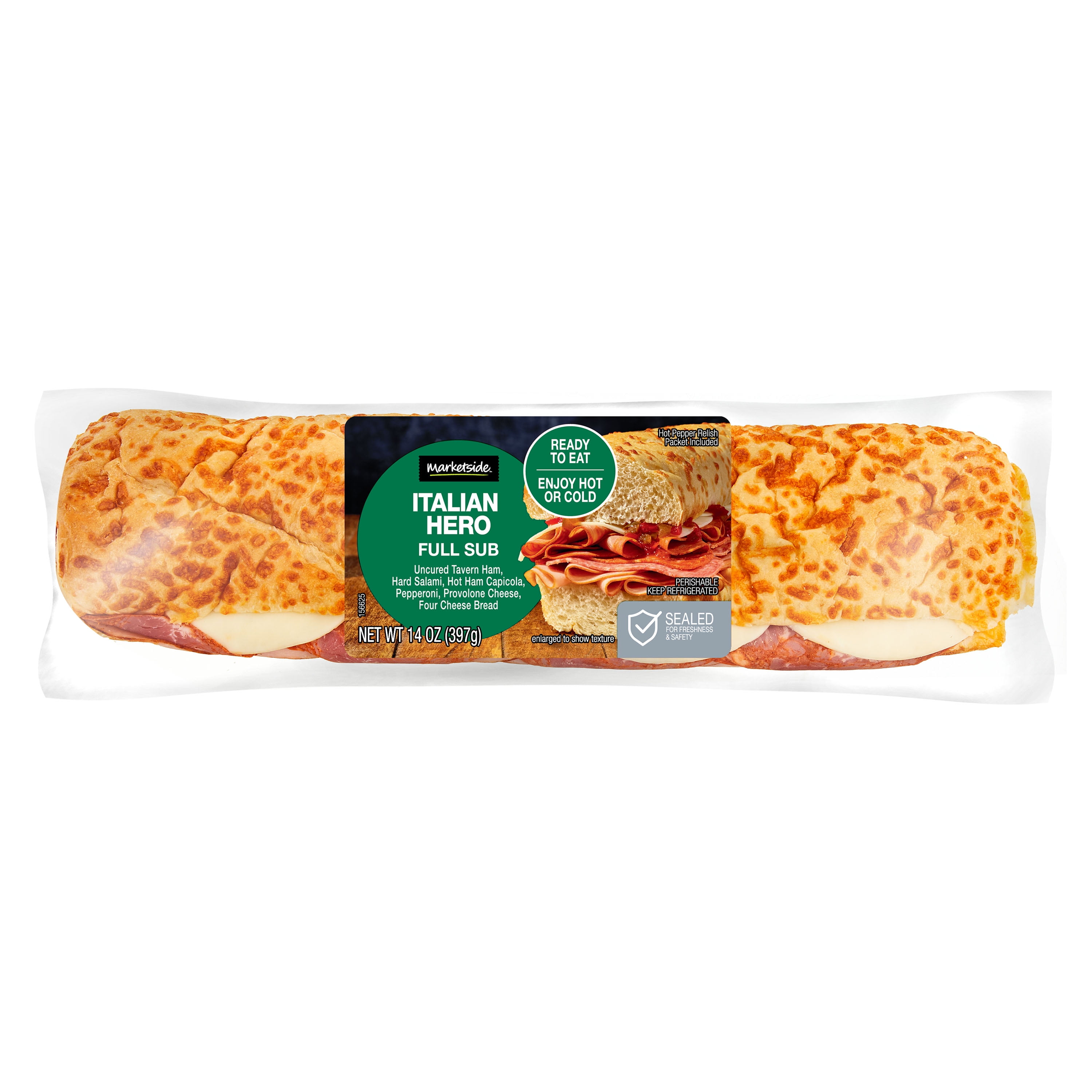 Marketside Italian Hero Sub Sandwich, Half, 6.5oz, 1 Count (Fresh ...