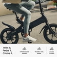 thumbnail image 4 of Jetson Haze Foldable Electric Bike with Twist Throttle, Pedal Assist and 16" Tires, Black, 4 of 8