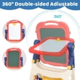 thumbnail image 4 of Kids Easel for Toddlers Age 3+, Art Magnetic White Board & Chalkboard Double Side Adjustable Stand, Drawing Writing Learning Educational Toy for 3 4 5 Year Boys Girl Birthday Gifts, Blue, 4 of 7