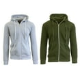 thumbnail image 6 of 2 Pack Men's Fleece Zip-Up Hoodie, 6 of 19