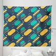 thumbnail image 1 of Geometric Tapestry, Teenage Pattern with Lines and Circles Bold Colorful Shapes Retro Modern Style, Fabric Wall Hanging Decor for Bedroom Living Room Dorm, 5 Sizes, Multicolor, by Ambesonne, 1 of 1