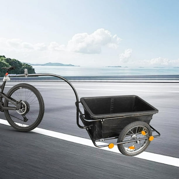 Remolque de carga para bicicletas, portaequipajes, caja extraíble, remolcable, práctico, cómodo, portátil, versátil, con ruedas.