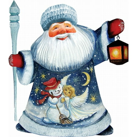 G.Debrekht 8215671 Woodcarving Happy Couple 6 in. - Woodcarved Santa