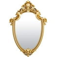 thumbnail image 1 of Espejo de pared decorativo con forma de escudo dorado, 40,6 cm de largo x 28,9 cm de ancho, 1 of 5