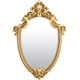 thumbnail image 1 of Espejo de pared decorativo con forma de escudo dorado, 40,6 cm de largo x 28,9 cm de ancho, 1 of 5