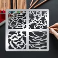 thumbnail image 7 of 4 Styles Camouflage Stencils Reusable Camouflage Templates Journal Tool, 7 of 7