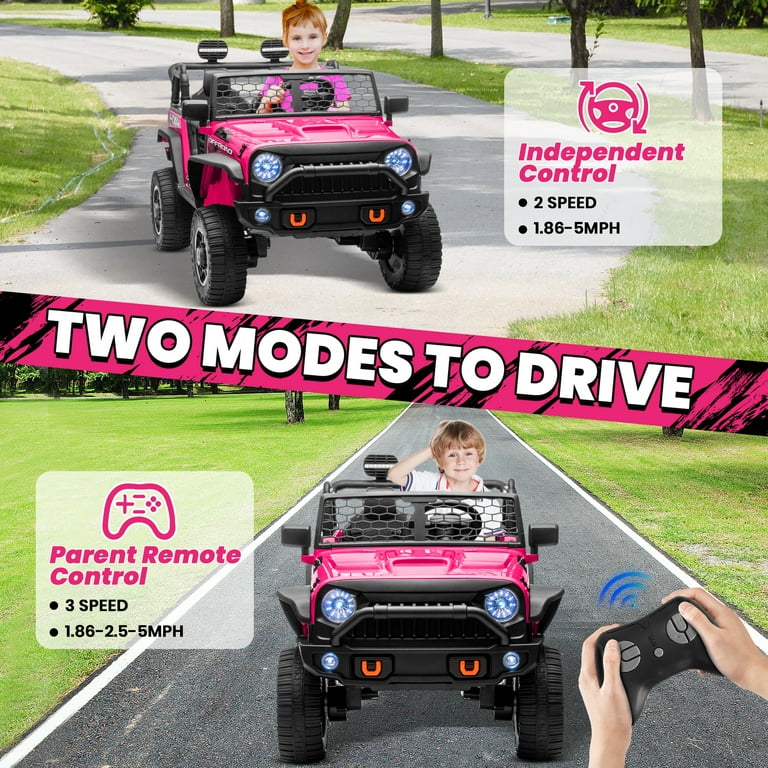 Joyracer 24V Kids 4x4 Truck Car, 2 Seater, 800W, 9AH Battery, 3 Speeds, LED, Bluetooth, Red - Walmart.com Joyracer 24V Kids 4x4 Truck Car, 2 Seater, 800W, 9AH Battery, 3 Speeds, LED, Bluetooth, Red - Walmart.com
