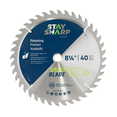

Stay Sharp 2110715 8.25 in. x 40 Teeth Finishing Green Blade Saw Blade - Recyclable