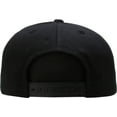 thumbnail image 3 of Solid Cotton Snapback Flat Brim Baseball Cap Adjustable Classic 6 Panel Hat, 3 of 3