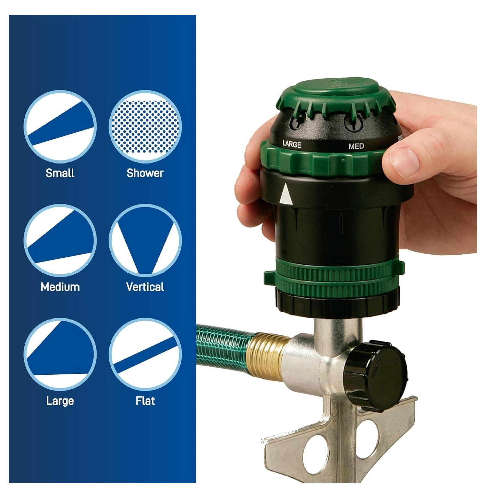 Gear Drive Sprinkler 2-Pack - Versatile Lawn Watering System - 80ft Coverage, 6 Patterns, Adjustable 25-360° - Garden & Yard Irrigation