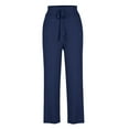 thumbnail image 6 of High Waist Wide Leg Yoga Pants Women Tummy Control Bootcut Flare Lounge Leggings Comfy Loose Casual Workout Drawstring, 6 of 7