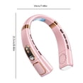 thumbnail image 5 of Ventilador sin aspas Eléctrico USB Manos libres Cuello Pantalla digital (actualización) rosa, 5 of 5