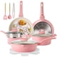 thumbnail image 1 of Sartenes Antiadherentes Rosa,Sarten Bater&iacute;a de Cocina, Juego de Ollas y Sarten 12 Piezas,Juego de Utensilios de Cocina de Inducci&oacute;n de Color Rosa, 1 of 7