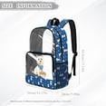 thumbnail image 6 of SEANATIVE PVC Clear Backpack for Kids Transparent School Backpack Large Capacity Clear Bag Bookbag Daypack for Elementary Middle School, Westie Dog Paw Bone Blue West Highland White Terrier, 6 of 7