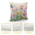 thumbnail image 4 of QZHH  Spring Flower Pillow Covers Butterfly Tulip Decorative Throw Pillow Covers Cushion Cover for Bedroom Living Room Dorm Couch Sofa Bed Indoor Decor, 4 of 5